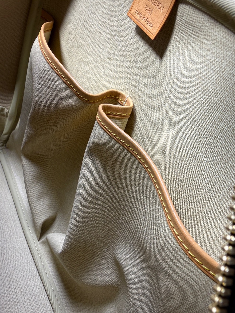 Louis Vuitton Deauville Monogram Satchel in Brown and Tan Leather Trim - Picture 16 of 16